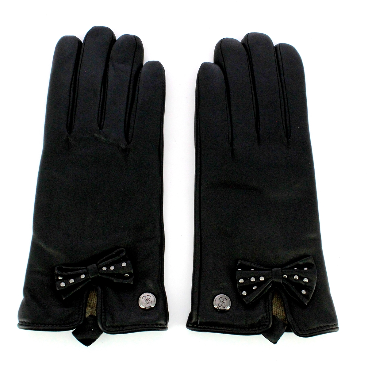 Genuine leather Woman Gloves Studs Guess | Bagalier.com