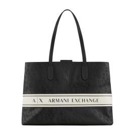 Armani Exchange Shopping Bag Black White - 1