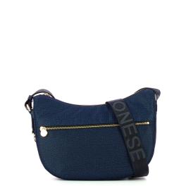 Borbonese Borsa Luna Bag Small con taschino in Nylon Riciclato Blu - 1