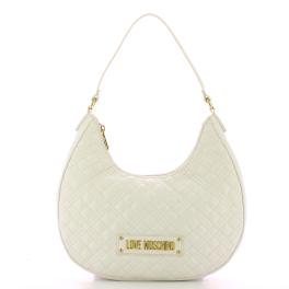 Love Moschino Hobo Bag Shiny Quilted Off White - 1