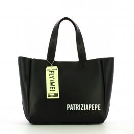 Patrizia Pepe Shopper Media con logo Nero - 1
