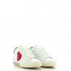 Sneakers in pelle Heart Patch Bianco Nero - 2